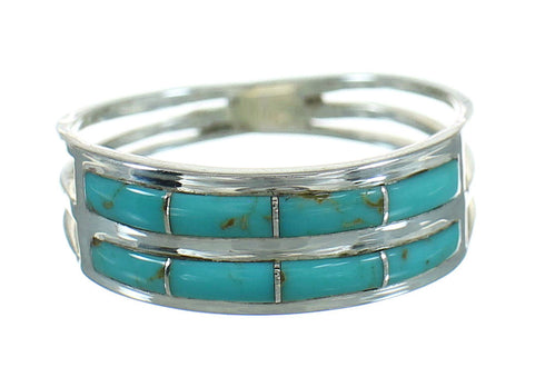Turquoise Authentic Sterling Silver Ring Size 6-1/4 RX85201
